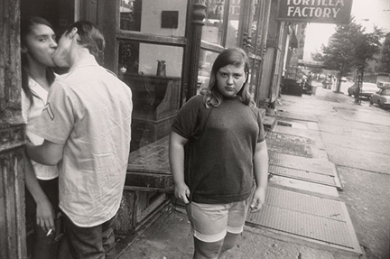 New York (Couple Kissing, Girl Staring at Camera, Tortilla Factory), 1969 by Garry Winogrand.jpg